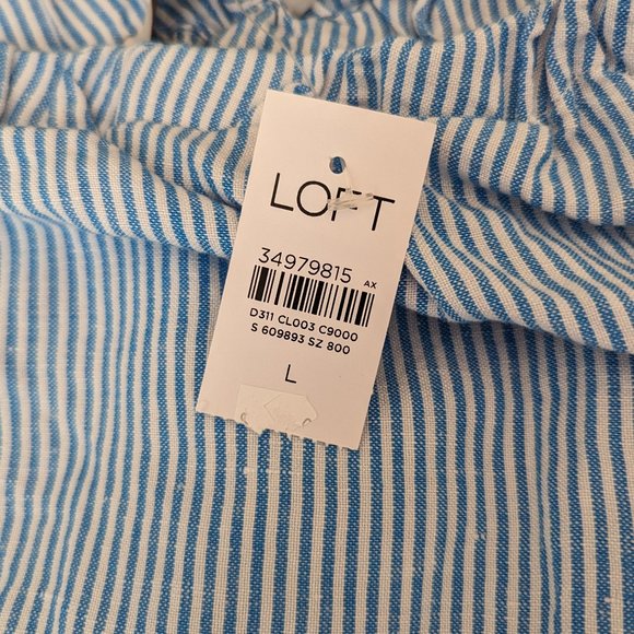 LOFT Striped One Shoulder Blouse - Picture 5 of 9